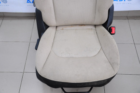 Passenger seat Jeep Renegade 15-17 without airbag, mechanical, cloth, beige, scratch