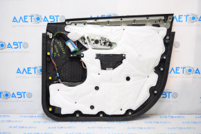 Door trim card front left GMC Terrain 12-17 leather black with red stitching, scratch