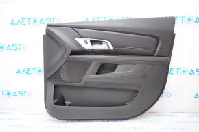 Door trim card front right GMC Terrain 12-17 leather black with red stitching, chrome trim
