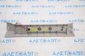 Door sill trim with backlight rear right Lexus RX300 RX330 RX350 RX400h 04-08 gray, with backlight, with chrome trim, worn, bumps on chrome