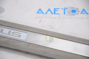 Door sill trim with illumination front right Lexus RX300 RX330 RX350 RX400h 04-08 gray, with chrome trim, butt on chrome, worn