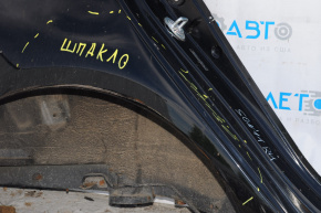 Quarter wing rear right Hyundai Sonata 11-15 black, after repair, dent