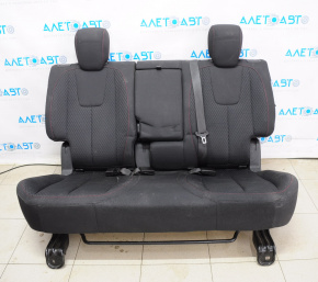 Rear row of seats 2 row GMC Terrain 14-15 cloth black, red stitching