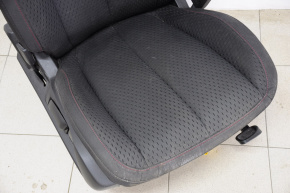 Passenger seat GMC Terrain 14-17 without airbag, fur, cloth black, red stitching