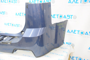 Bare rear bumper GMC Terrain 10-15 pre-rest without parking sensors, blue, cracks in fasteners
