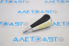 Gear knob Lexus RX300 RX330 RX350 RX400h 04-08 leather+nickel black
