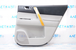 Door trim card rear right Toyota Highlander 08-10 gray leather with black velour insert