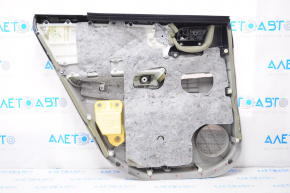 Door trim card rear right Toyota Highlander 08-10 gray leather with black velour insert