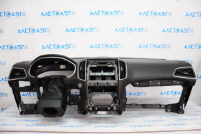 Torpedo front panel without AIRBAG Ford Edge 15-18 black start-stop poke damaged air