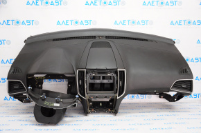 Torpedo front panel without AIRBAG Ford Edge 15-18 black start-stop poke damaged air