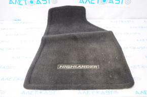 Carpet interior front right Toyota Highlander 08-11 cloth black