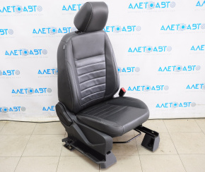 Passenger seat Ford C-max MK2 13-14 with airbag, mechanical, leather black