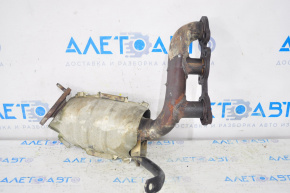 Front exhaust manifold with catalytic converter for Toyota Highlander 2010 hybrid, rusty