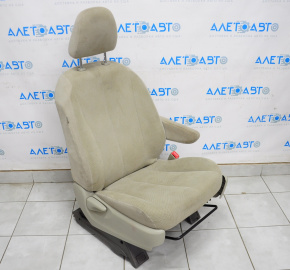 Passenger seat Toyota Sienna 11-14 without airbag, mechanical, velour, beige