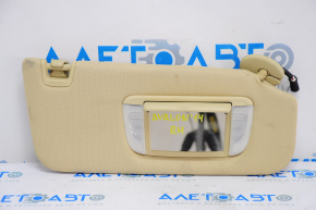 Right sun visor for Toyota Avalon 13-15, beige, without hook
