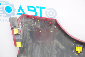 Left threshold Hyundai Sonata 15-17 SE red, broken fastening