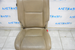 Passenger seat Toyota Sequoia 08-09 without airbag, fur, beige leather, heating not factory, worn