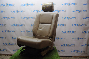 Seat 2 row right Toyota Sequoia 08-14 leather beige, leather defect