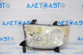 Headlight front left Toyota Sequoia 08-17 bare broken mount, for polishing