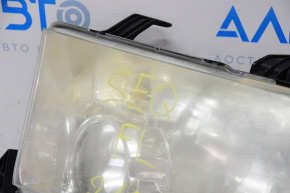 Headlight front left Toyota Sequoia 08-17 bare broken mount, for polishing