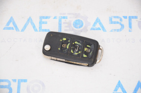Key VW Jetta 11-17 USA 4 buttons, folding, buttons defect