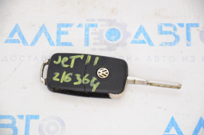 Key VW Jetta 11-17 USA 4 buttons, folding, buttons defect