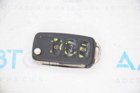 Key VW Jetta 11-17 USA 4 buttons, folding, buttons defect