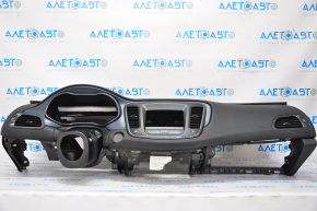 Torpedo front panel without AIRBAG Chrysler 200 15-17 black with blue insert