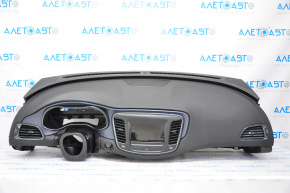Torpedo front panel without AIRBAG Chrysler 200 15-17 black with blue insert