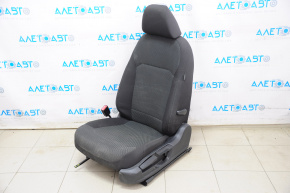 Driver's seat VW Passat b8 16-19 USA without airbag, fur, cloth black, no handle