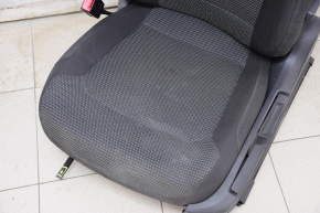 Driver's seat VW Passat b8 16-19 USA without airbag, fur, cloth black, no handle