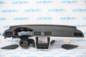 Torpedo front panel without AIRBAG VW Passat b8 16-19 USA black