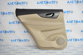 Door trim card rear left Nissan Rogue 14-16 beige, scratch
