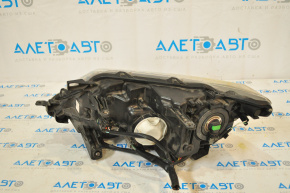 Headlight front right Nissan Rogue 14-16 bare halogen, for polishing, broken mount