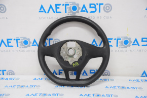 Naked steering wheel for a VW Passat B8 16-19 USA, black rubber, without trim and buttons.