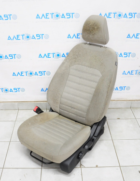 Driver's seat Ford Fusion mk5 17-18 without airbag, fur, gray cloth, dry-cleanable, rusty
