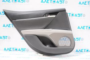 Door trim card rear left Toyota Camry v70 18-23 dark gray with gray insert plastic, armrest rubber