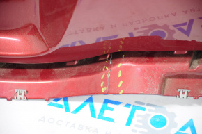Bare rear bumper VW Tiguan 12-18 rest upper part, red, missing left part, crack in mount