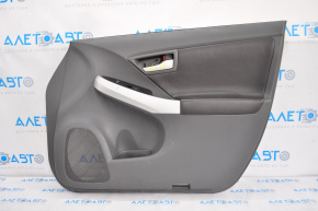 Door trim card front right Toyota Prius 30 10-11 leather dark gray, scratches, re-sewn