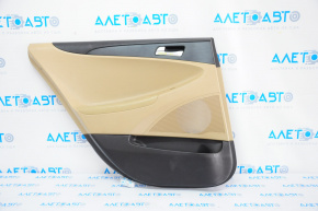Rear left door panel, Hyundai Sonata 11-12, beige leather