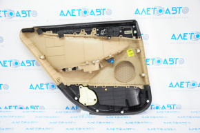 Door trim card rear right Hyundai Sonata 11-12 leather beige, rubbed