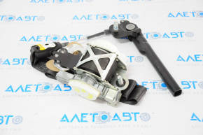 Passenger seat belt with tensioner Hyundai Sonata 11-15 black with beige lining