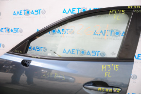 Molding door-glass central front left Mazda 3 14-18 BM mat