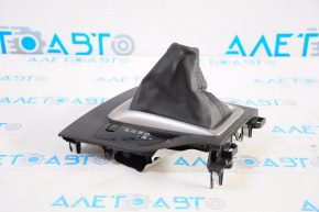 Mazda 3 14-15 BM shifter pad black with grey insert