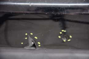 Rear bumper bare Nissan Rogue 14-16 black, dented, torn, scratches