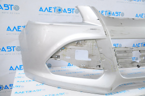 Front bumper bare Ford Escape MK3 13-16 prerest silver, crack, broken fasteners