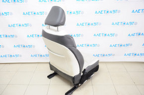 Driver's seat Toyota Prius 50 16-18 with airbag, mechanic, leather white with black rubbed