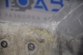 Lip of the rear bumper cover Chevrolet Volt 11-15 is rubbed, cracks, dented