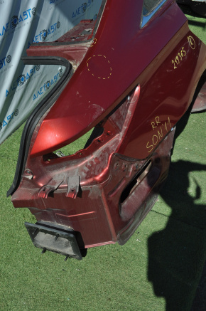 Quarter wing rear right Hyundai Sonata 11-12 red, bumps, dents