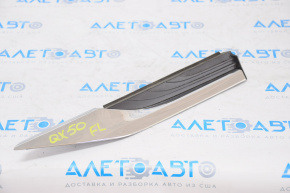 Infiniti QX50 19-24 front left fender molding with chrome finish